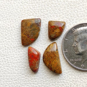 4pcs Wholesale lot 30ct Natural multi color moroccan seam agate cabochon designer seam agate healing mineral gemstone for jewelry R12949