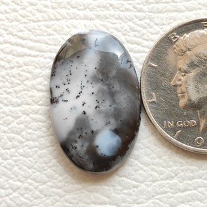 Dendrite Opal Cabochon 30 Carat 32X20X5 MM Oval Shape Natural Dendrite Opal Cabochon Dendritic Opal Moss Agate Gemstone For Jewelry R9247