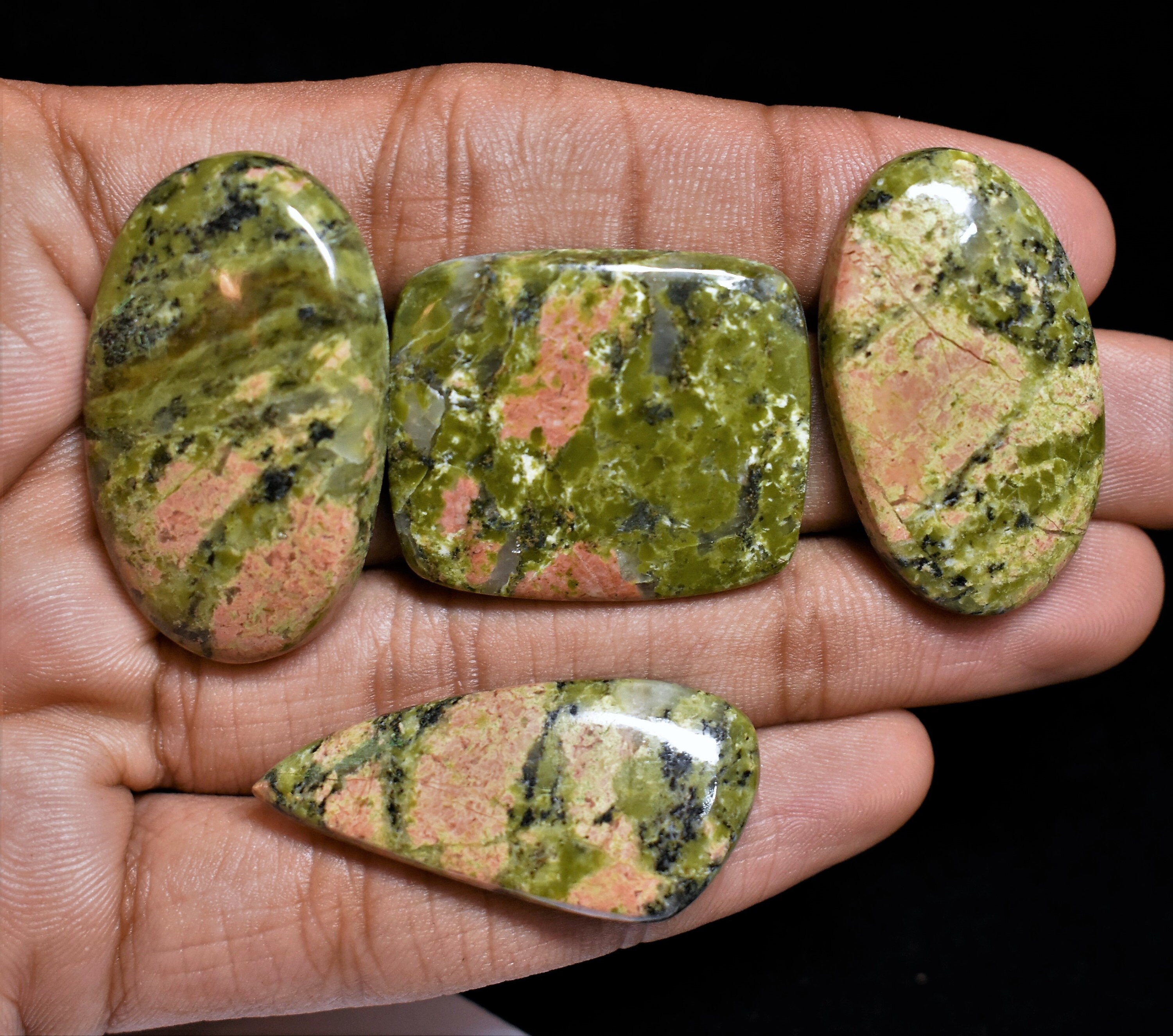 150 Carat Natural Red Jasper and Green Epidote Unakite Jasper Etsy