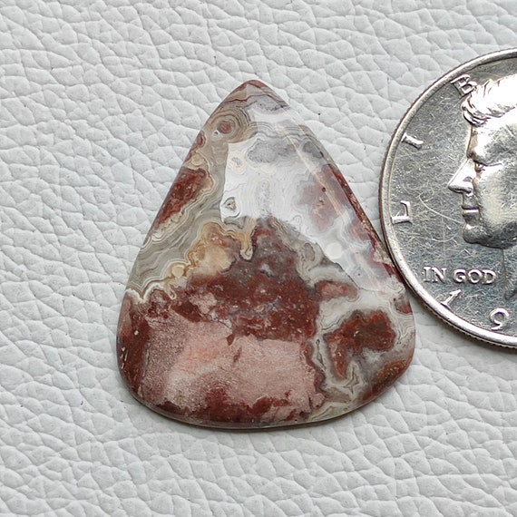 30ct 天然マルチカラー クレイジー レース アゲート カボション 洋ナシ