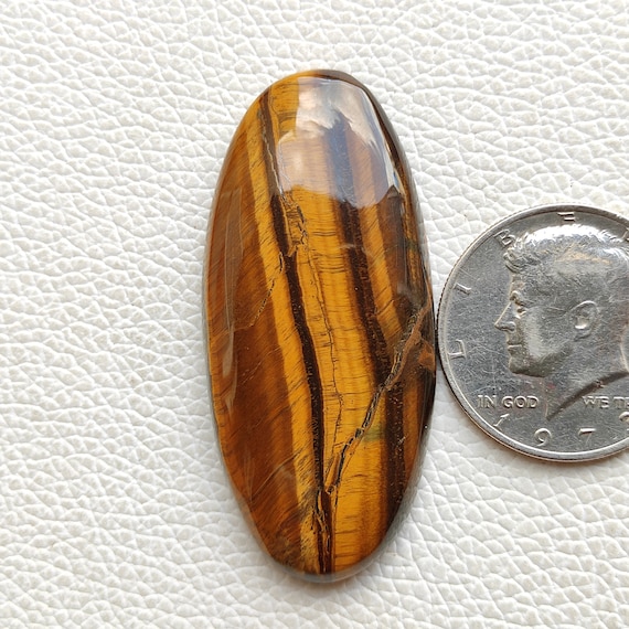 Natural golden flashy tiger's eye cabochon 125ct oval shape amazing quality tiger eye stone smooth polished gemstone wire wrapping R11644