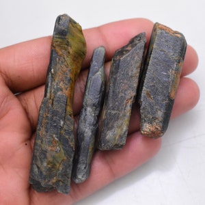 100 Gram Natural Kyanite Rough 4pcs Mix Shapes Metaphysical Crystal Kyanite Rough Wholesale Lot Kyanite Healing Mineral Energy Stones R5095