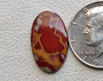 Natural noreena jasper flatback cabochon high grade rare red yellow gray color noreena jasper healing gemstone for pendent jewelry R13309