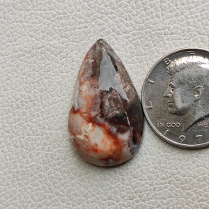 Rare multi color crazy lace agate cabochon pear shape designer crazy lace agate healing stone smooth polished gemstone for jewelry R13174