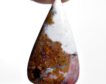 45ct Moroccan Seam Agate Flatback Cabochon Good Quality Morocco Stone For Jewelry Designer Seam Agate Handmade Polished Loose Cabochon R2776