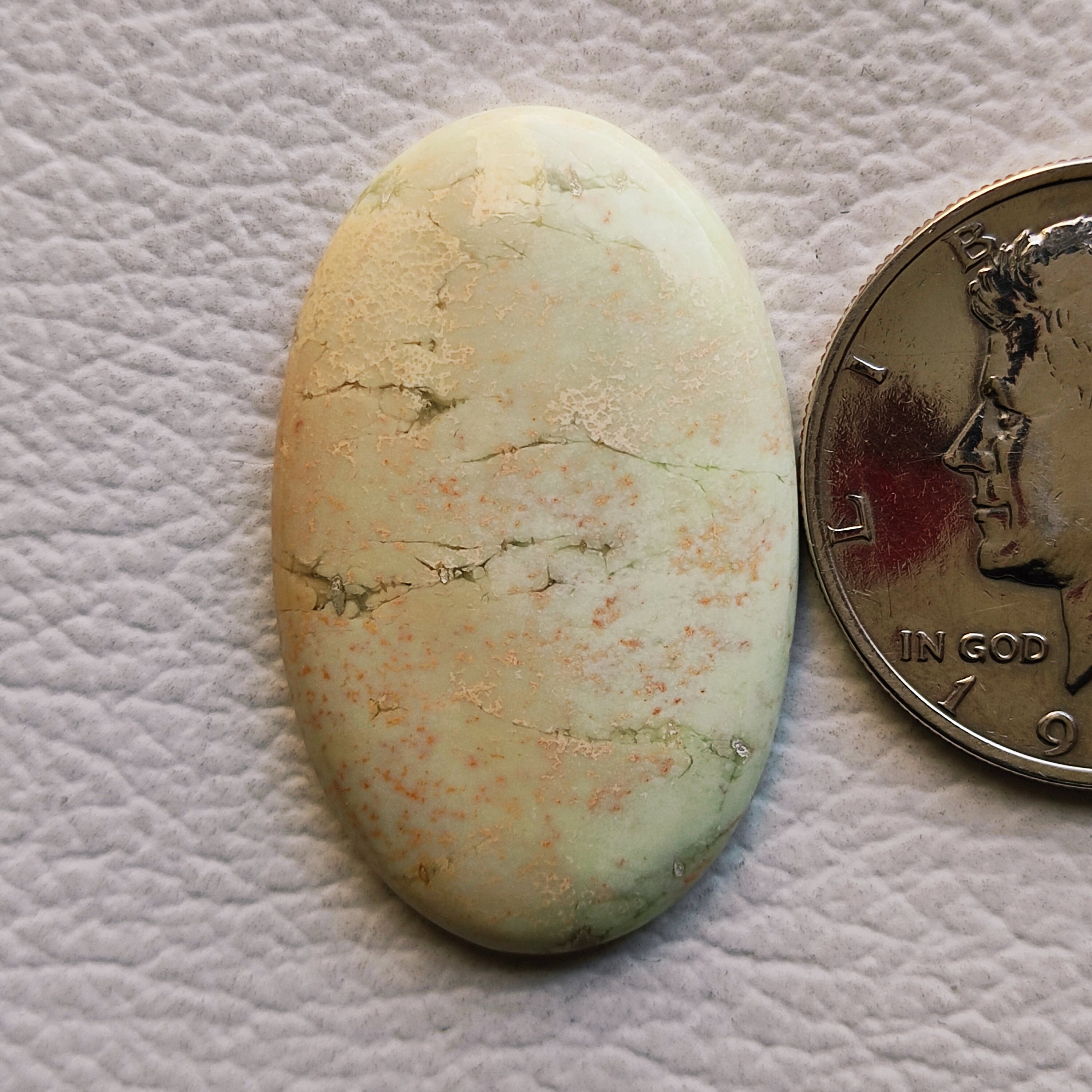 Lemon Chrysoprase Cabochon 55 Carat 41X26X5 MM Oval Shape Loose Stone Designer Lemon Chrysoprase Smooth Polished Gemstone For Jewelry R7262