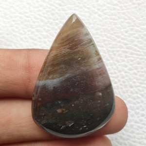 Larsonite Cabochon 50 Carat 39X26X6 MM Pear Shape Natural Green Brown Larsonite Gemstone Cabochon Healing larsonite For Jewelry R11668