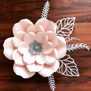 Paper Flowers -SVG Petal #165 Paper Flower Template with Base, DIGITAL file for Cutting Machines Such as Cricut and Silhouette Cameo