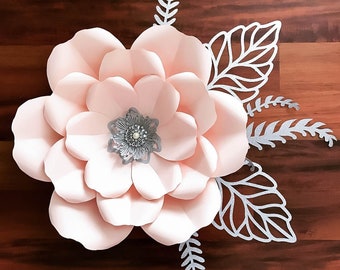 Paper Flowers -PDF Petal #165 Paper Flower Template with Base, DIGITAL Version - Trace and Cut File for DIY Giant Paper Flower