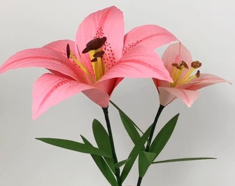 SVG PNG DXF StarGazer/Lillies on a Steam Make Unlimited Small 3" Medium 5" & 7" Large Paper Flower