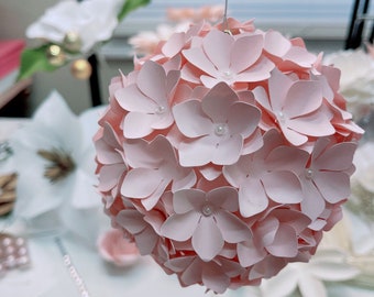Hydrangea in SVG PNG DXF Paper Flower Template for Cutting Machine Ideal for Monogram Fillers or making Center for Giant Paper Flowers