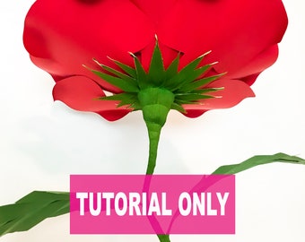 TUTORIAL ONLY, DIY Free Standing 24" Paper Flower Wedding and Event Centerpiece ( 5 Tutorials & Svg, Png, And Pdf Paper flowers - Templates)