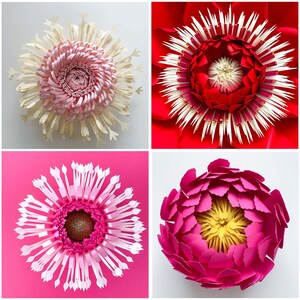 Extra Large Fluffy Center 5 4 different components in SVG PNG DXF to Level up your Giant Paper Flower Cricut and Silhouette (Machine Ready)