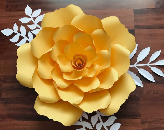 SVG Petal #135 Template for DIY Giant Paper Flowers with Center, Digital Version, Original  by Annie Rose, Cricut and Silhouette Ready