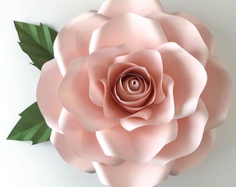 Paper Flowers - SVG New Large Rose Template- DIY Cricut and Silhouette machines ready-Center Bud included #PaperFlower #Paper #Templates