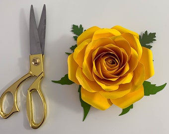 Plantilla SVG de flores de papel, rosas pequeñas, 8 en varios tamaños. Versión digital SVG DXF, compatible con máquinas Cricut y Silhouette. Rosas de 2,25" a 6".