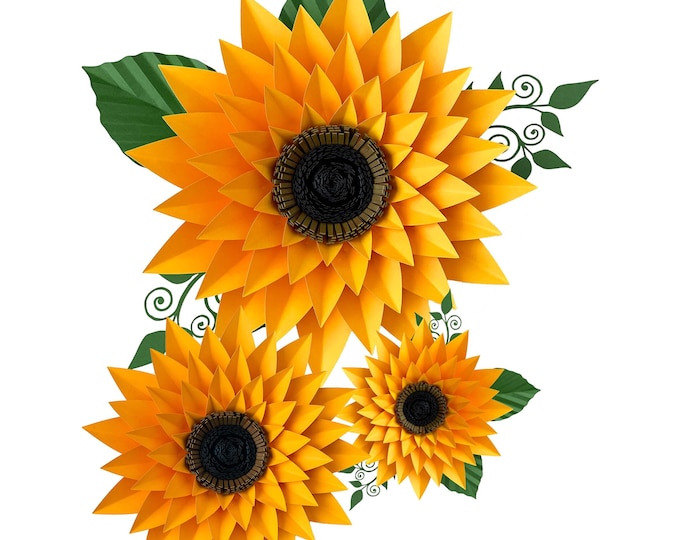 Free Free 303 Sunflower Paper Flower Svg SVG PNG EPS DXF File
