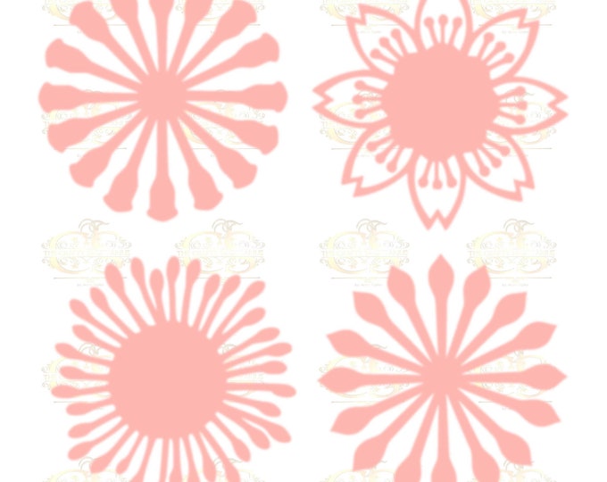 Free Svg Paper Flower Center Template SVG PNG EPS DXF File