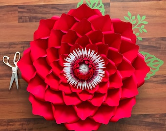 SVG DXF 25" XL Petal 51 Paper Flowers Template Cricut Silhouette Cutting Machines Ready for Wedding & Event Decor and Paper Flower Backdrop