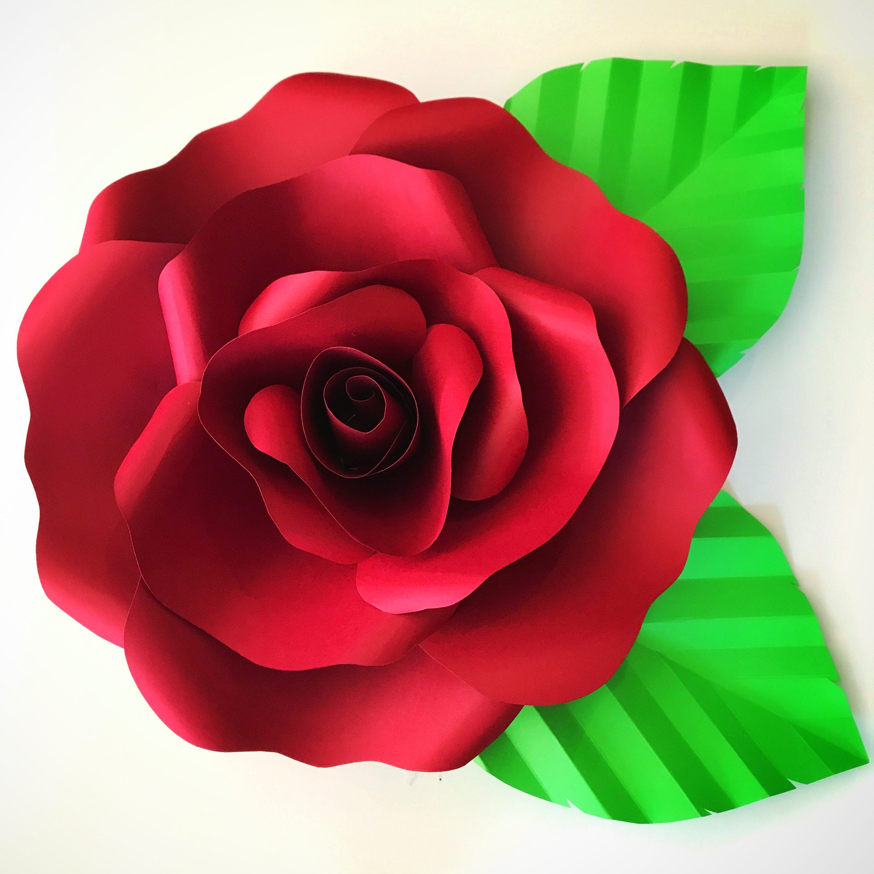 Download Paper Flowers SVG File for Open Rose 2 | Etsy