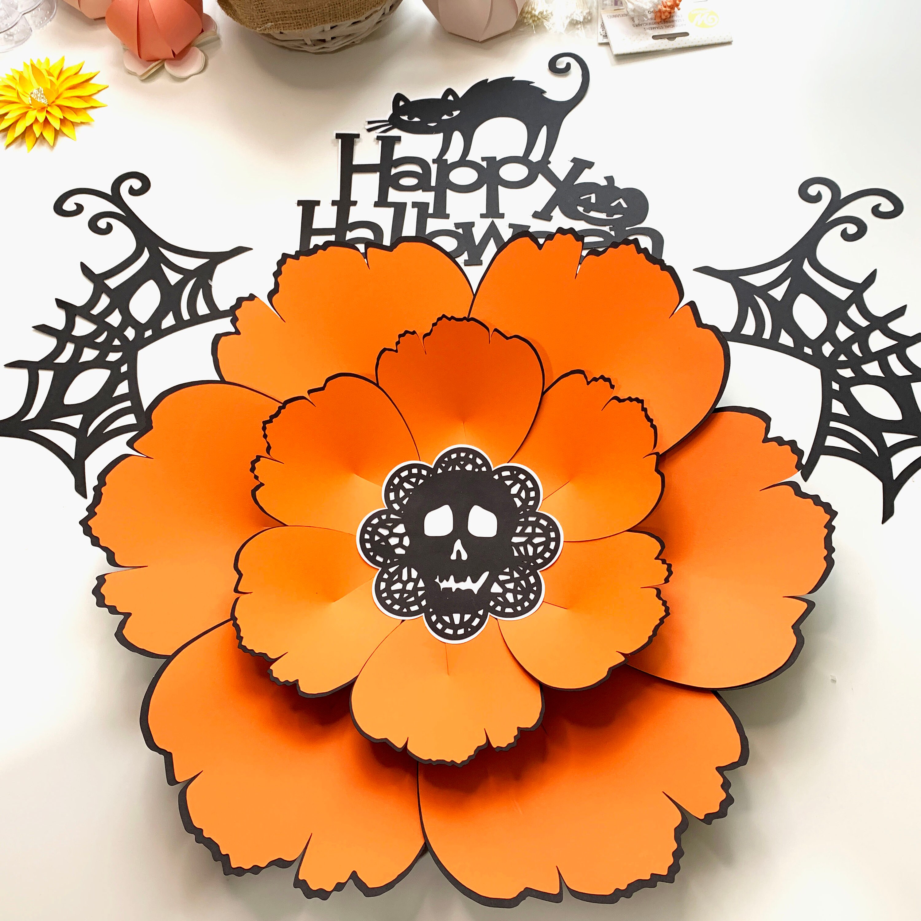Download SVG PNG DXF Halloween Theme Paper Templates All components ...