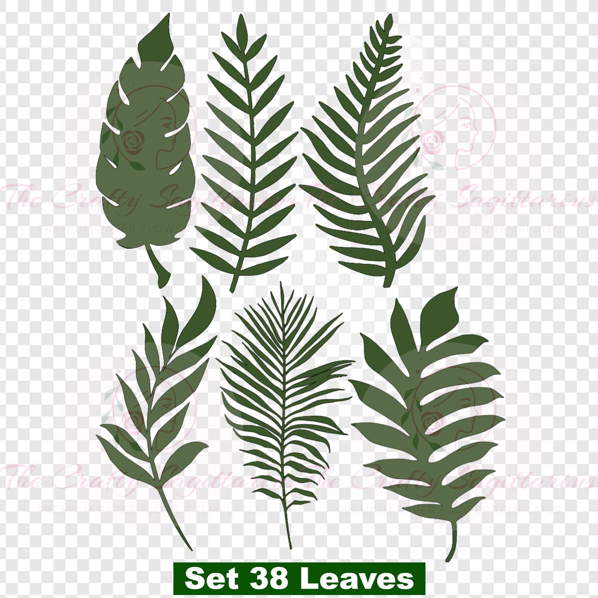 Vector Set Paper Cut Leaves Stock Vector (Royalty Free) 589183283