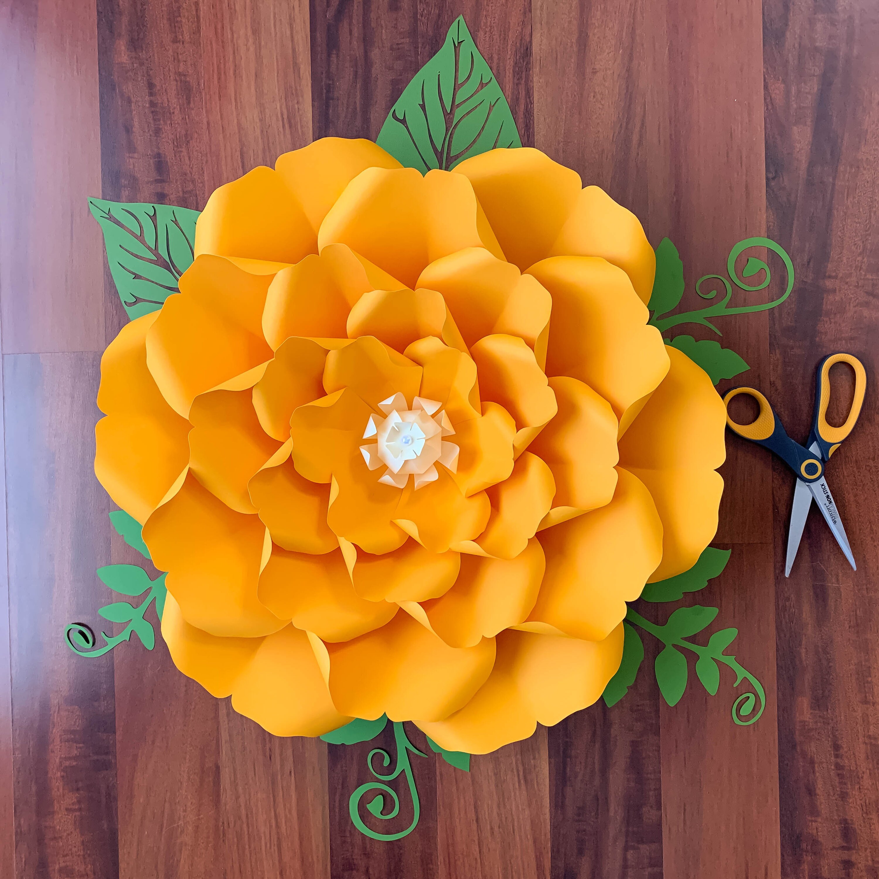pdf paper flowers petal 32 printable large flower template