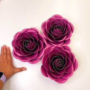 Papierblumen - PDF Tiny Rose #15Papierblumenvorlagen Mehrere Größen -Trace and Cut Schablone: Vom Crafty Sagittarius