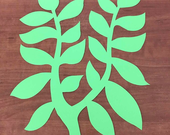 Paper Flowers -PDF Leaf #76 - Digital Leaf Template - Instant Download- Trace and Cut-Hand Cut stencil