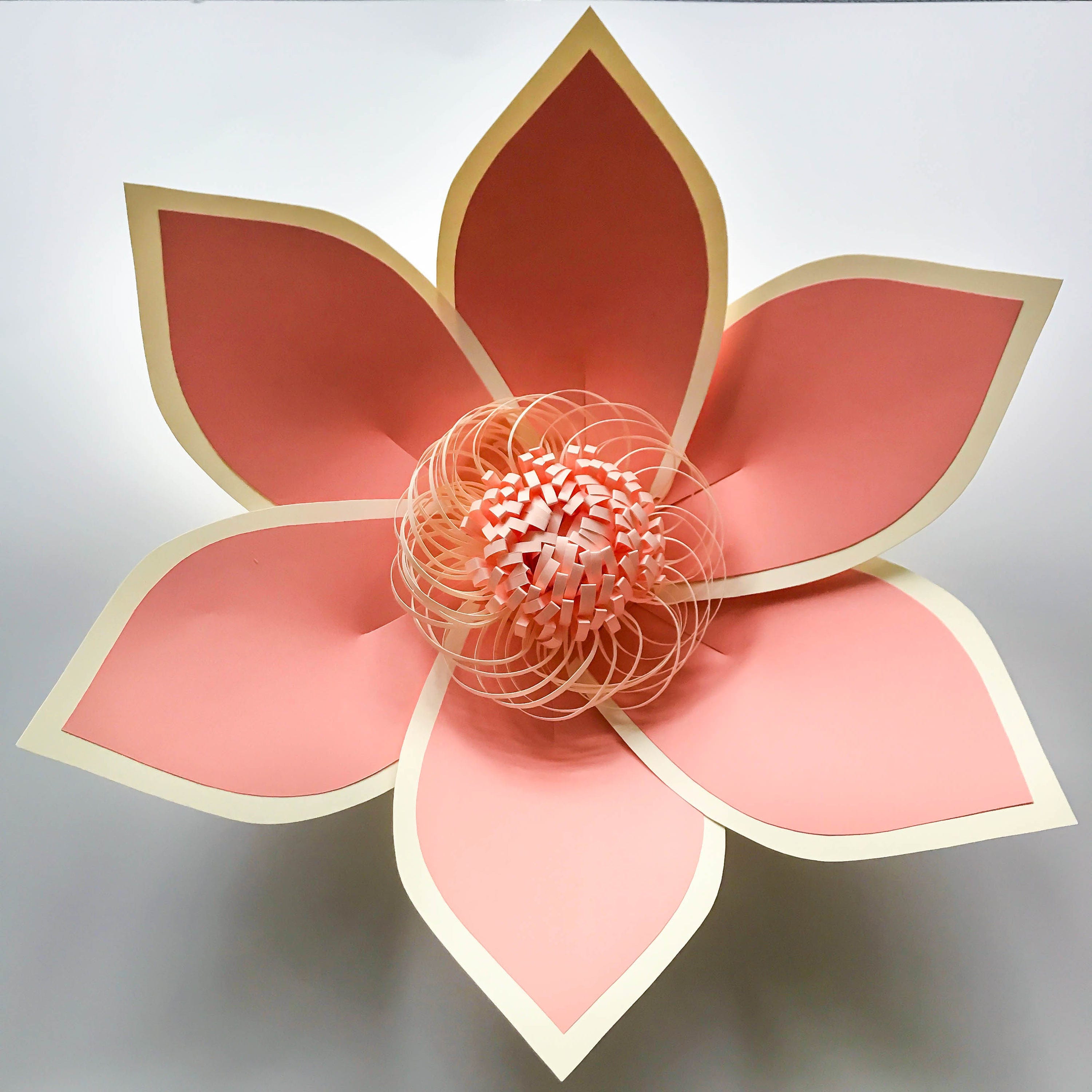 Paper Flowers -PDF Petal #97 Paper Flower Template with Base, DIGITAL