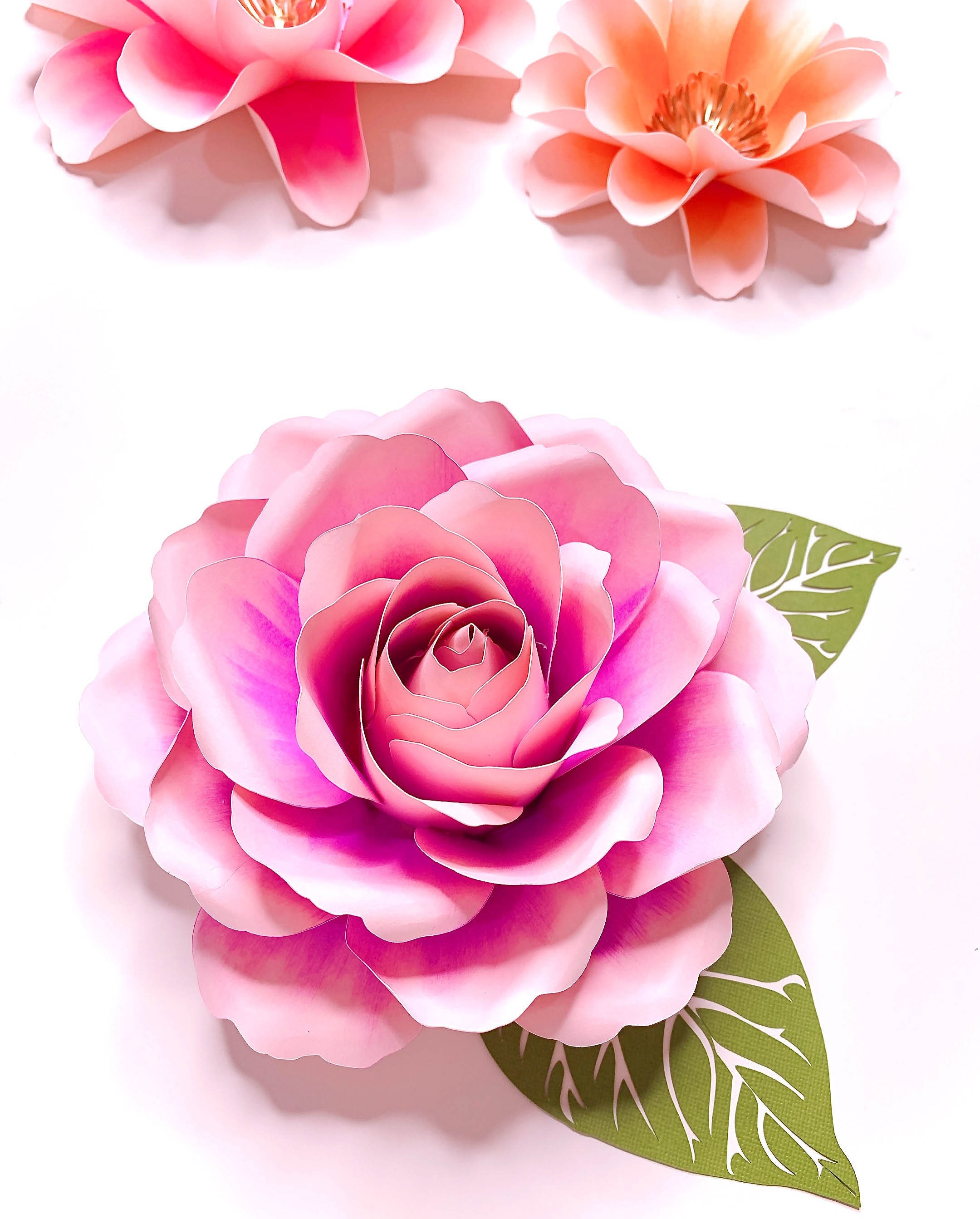Download 6 Sizes Tiny Rose 13 Paper Flowers Svg Cut Files With Dxf Png For Cricut And Silhouette Cutting Machines 2 5 To 7 Inches Roses W Center