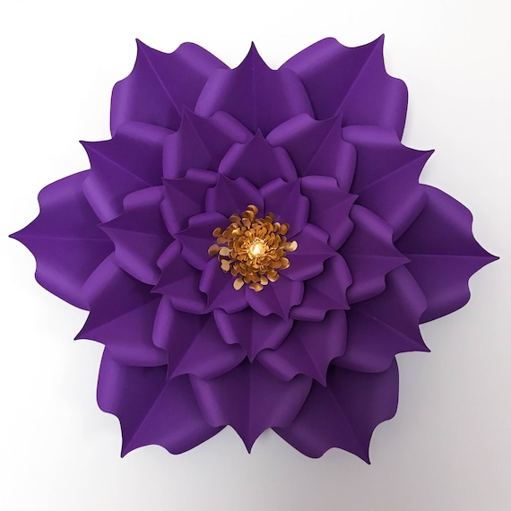pdf petal 5 printable paper flowers template for trace and cut etsy