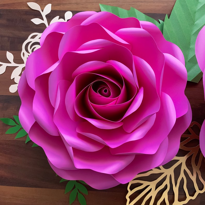 giant paper rose template svg xl full size rose 6 diy