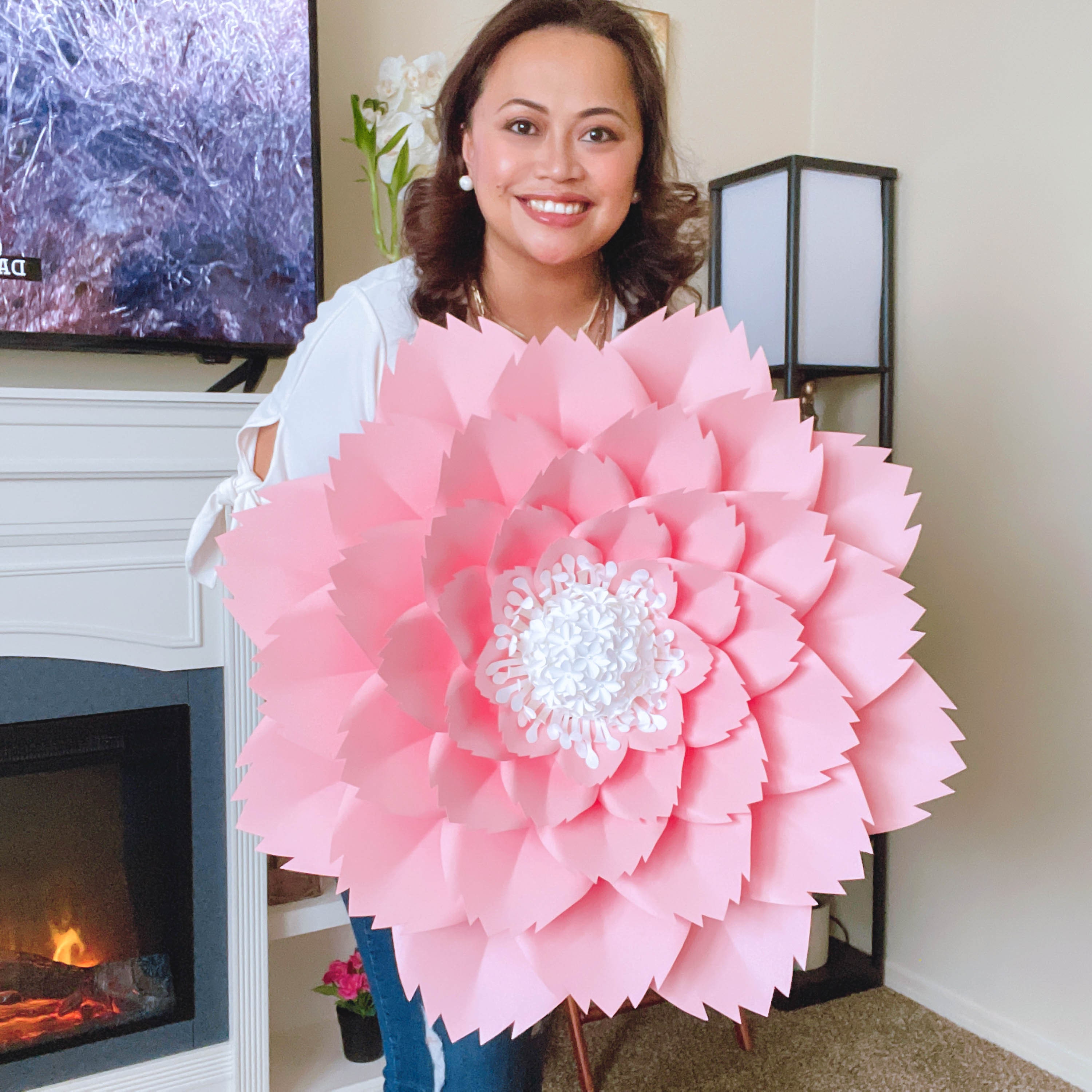 Giant Tissue Paper Flower Tutorial – Part 1 – At Home With Natalie