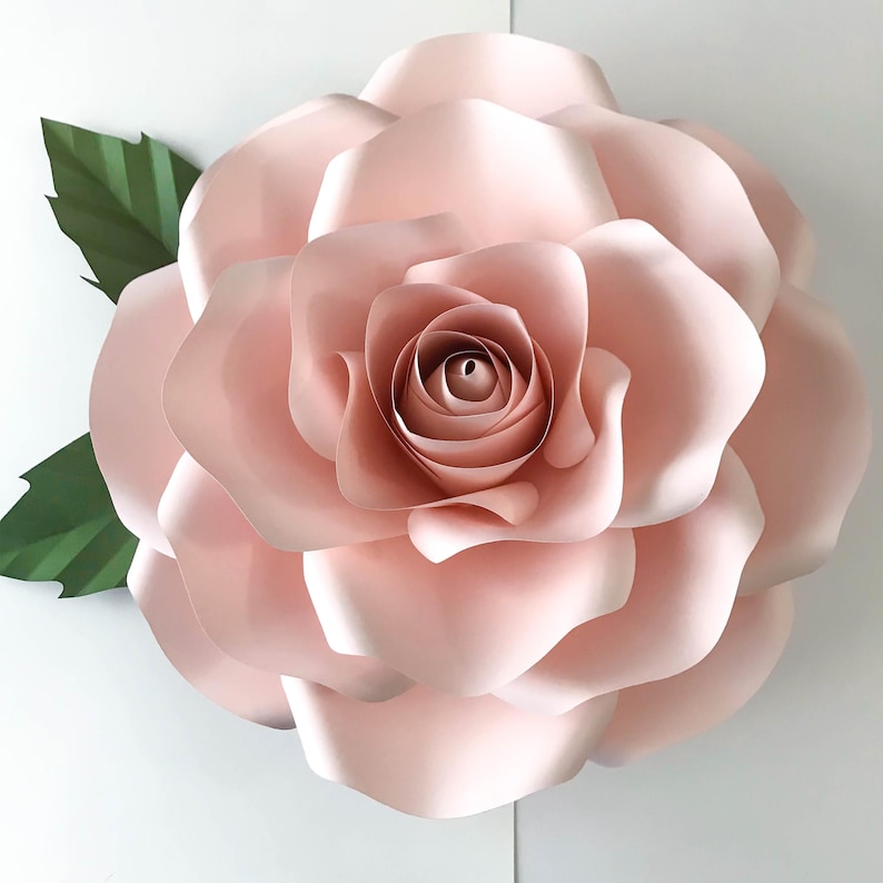 Download Paper Flowers SVG New Large Rose Template DIY Cricut and ...