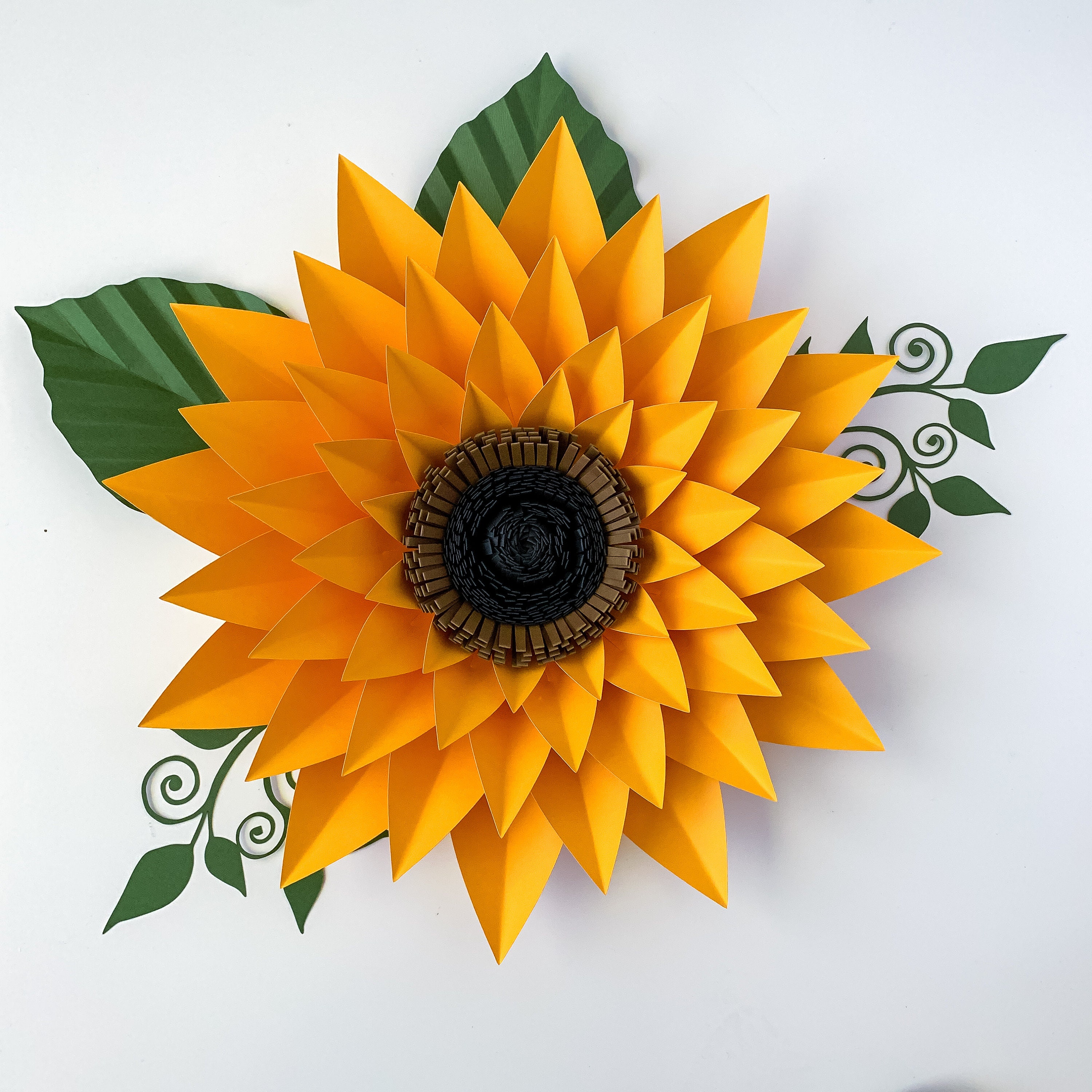 SVG DXF PNG Petal 44 Sunflower Paper Flower Template Diy ...