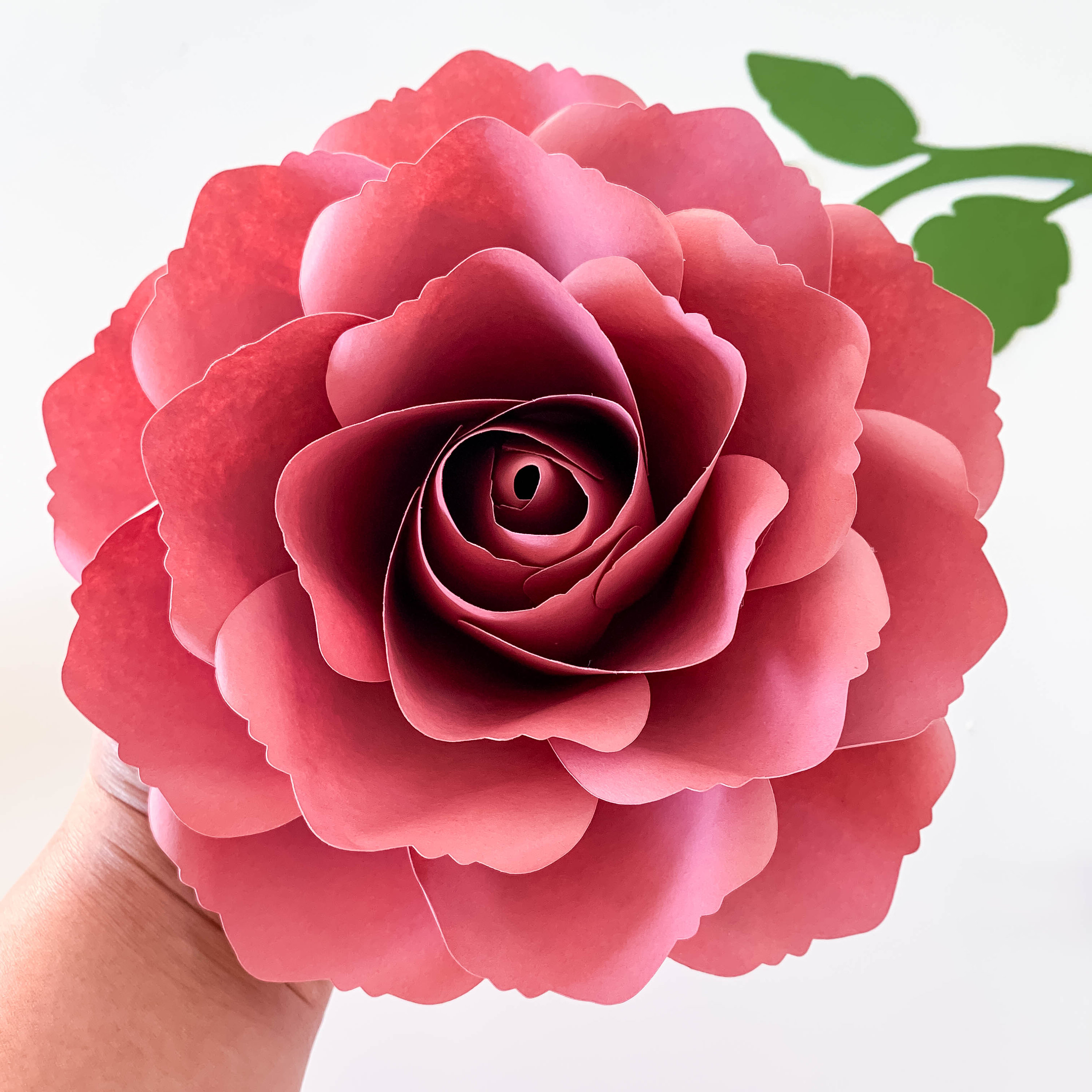 SVG Paper Flowers Tiny Rose 12 Template In Multiple Sizes Digital SVG 
