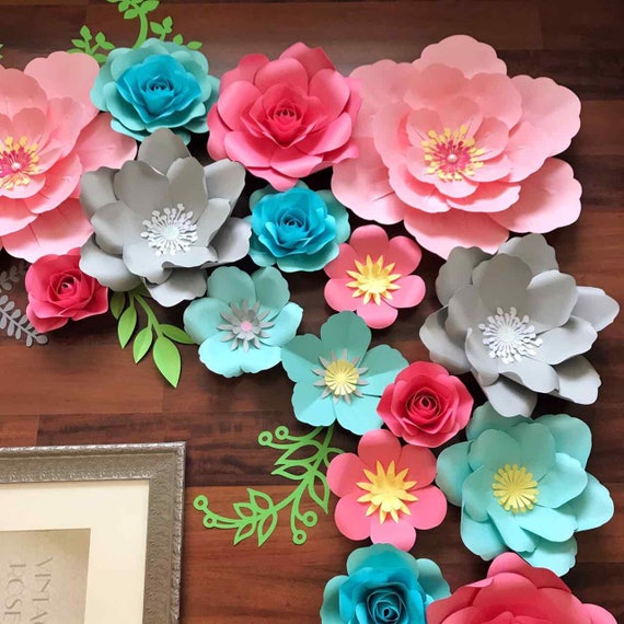 Petal 42 Paper Flowers -PDF Paper Flower Template, Digital