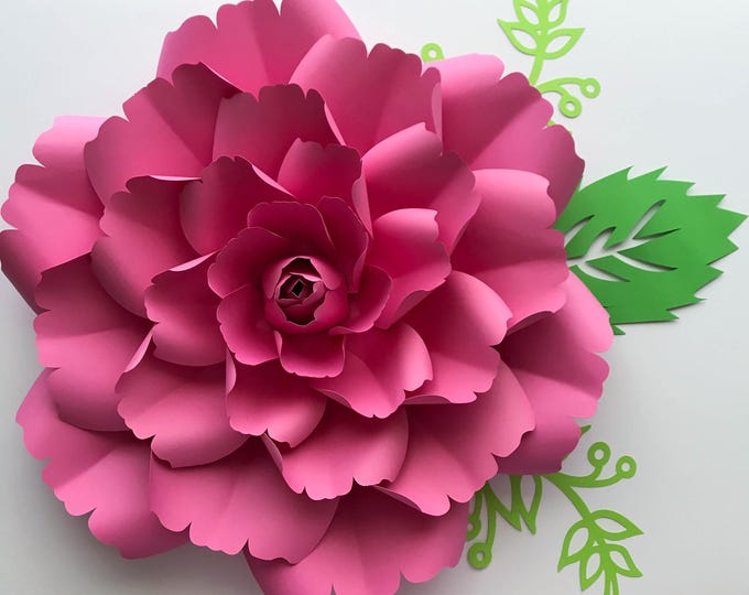 Paper Flowers - SVG Petal #137 template with Center, Digital Version, Original  by The Crafty Sagittarius, Cricut and Silhouette Ready