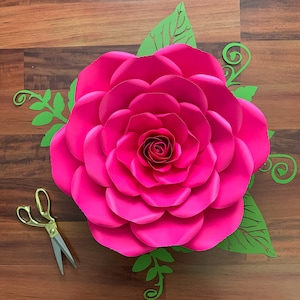 PDF Petal 23 Printable Giant Paper Flower for DIY Project Comes with 6 Sizes Petals + Rose Bud + Bases + Flat Centers for weddings & events