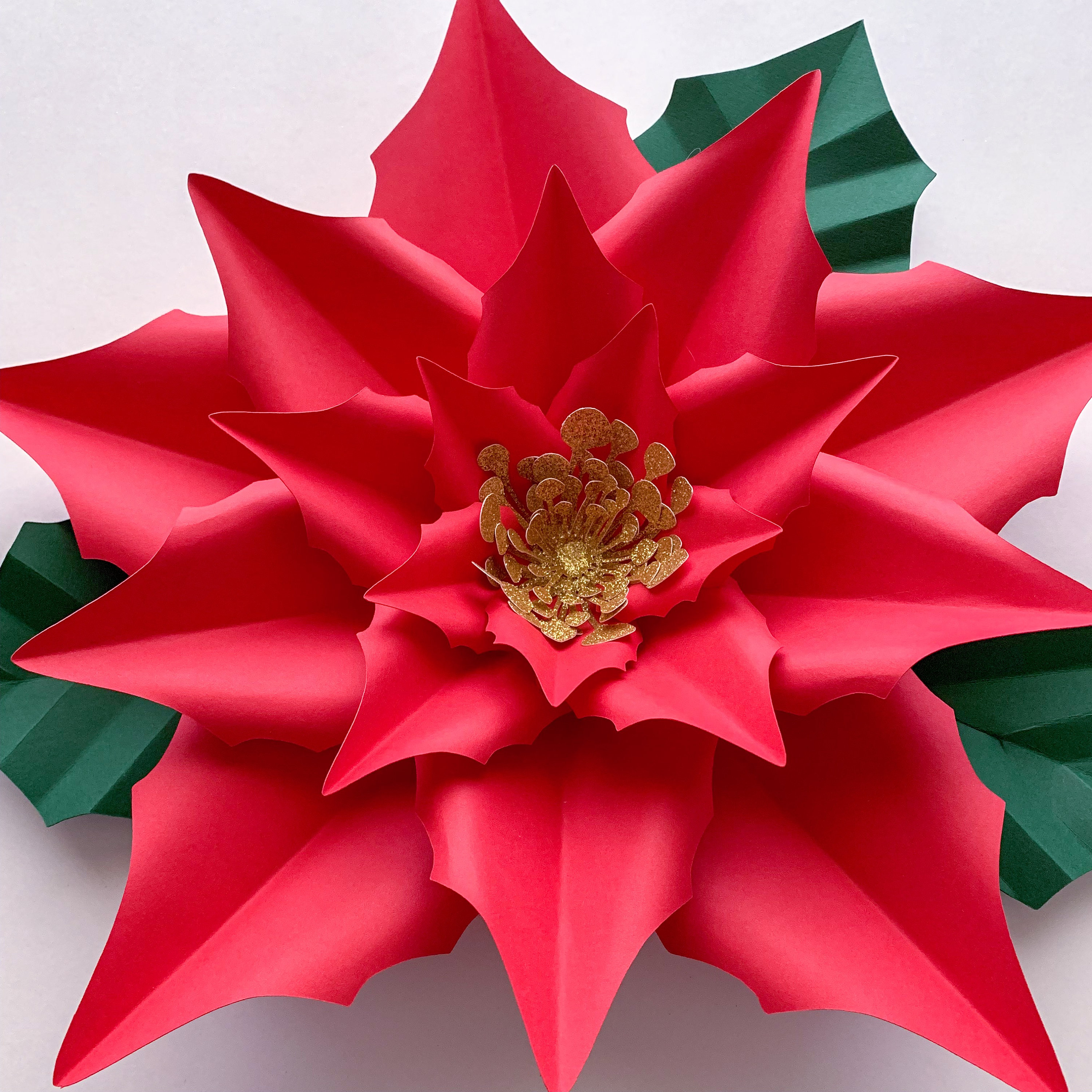 PDF Christmas New Poinsettia Paper Flowers Digital Version Original by