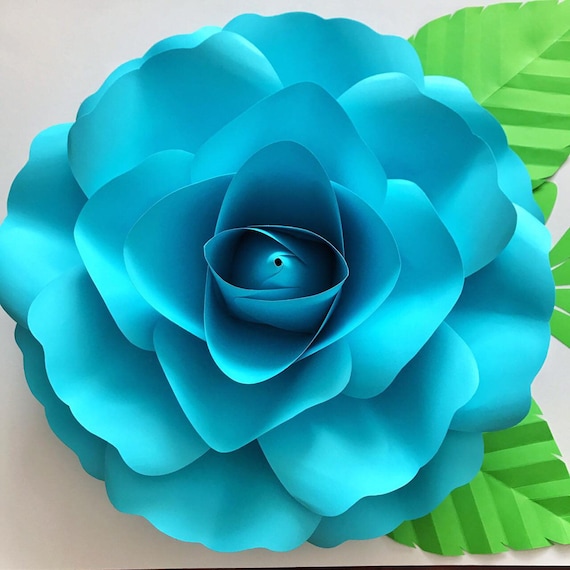 paper flowers pdf large rose petal template digital version etsy