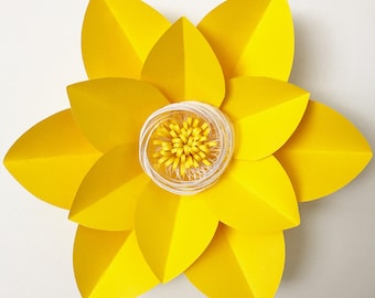 PDF Petal 2 Printable Paper Flowers Template Base flat Center 3d paper flowers printable Trace Cut File for DIY Giant Paper Flowers Origami