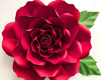 Modello PDF Petalo n. 167 stampabile gestibile per tracciare e tagliare fiori di carta giganti fai da te Fiori di carta giganti 3D per decorazioni di nozze ed eventi