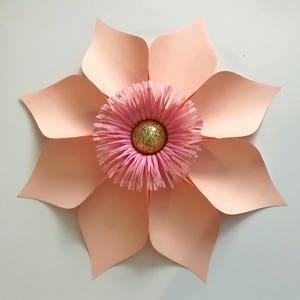 Paper Flowers -SVG Petal #97 Paper Flower Template with Base, DIGITAL file for Cutting Machines Such as Cricut and Silhouette Cameo