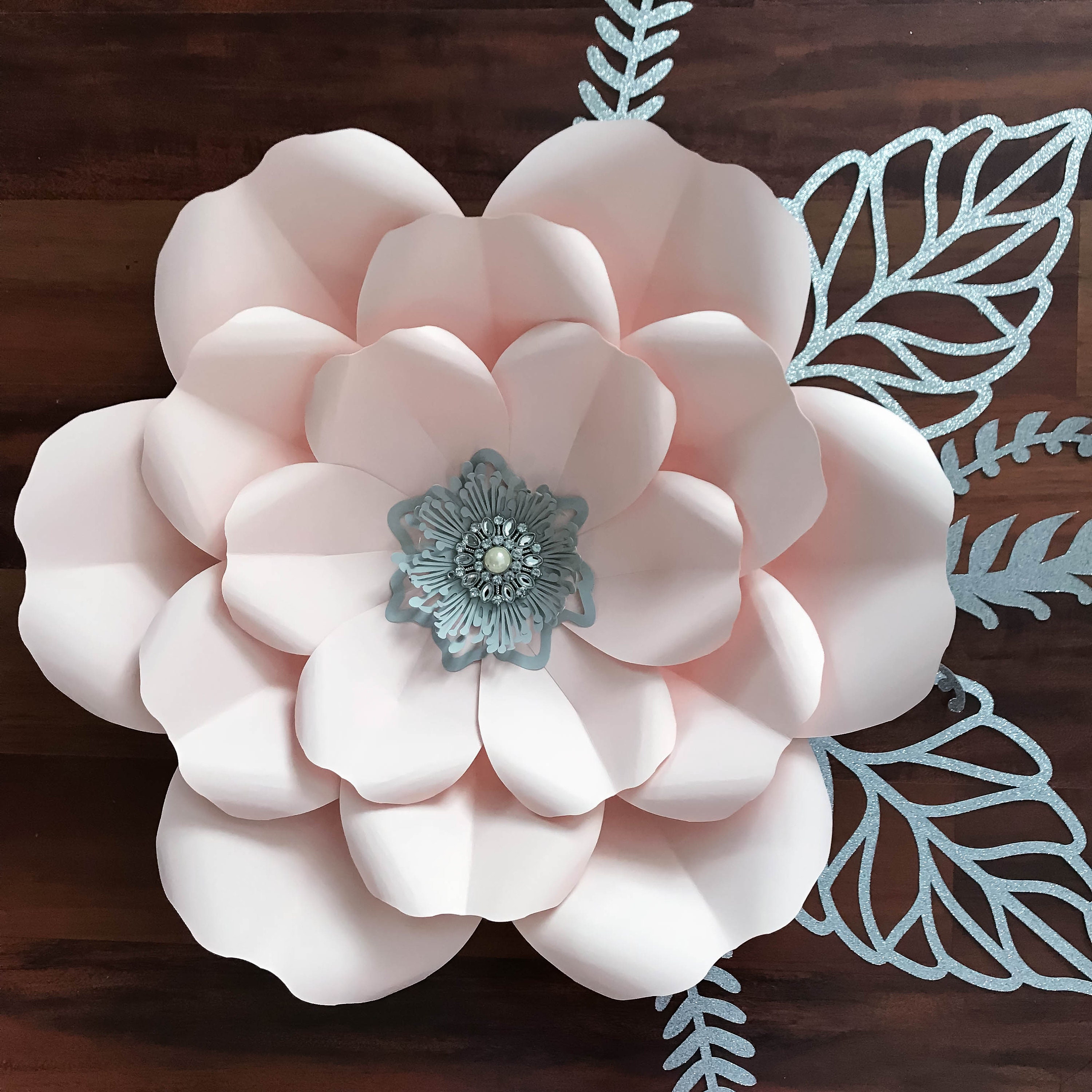 Paper Flowers PDF Petal 165 Paper Flower Template With Base Etsy