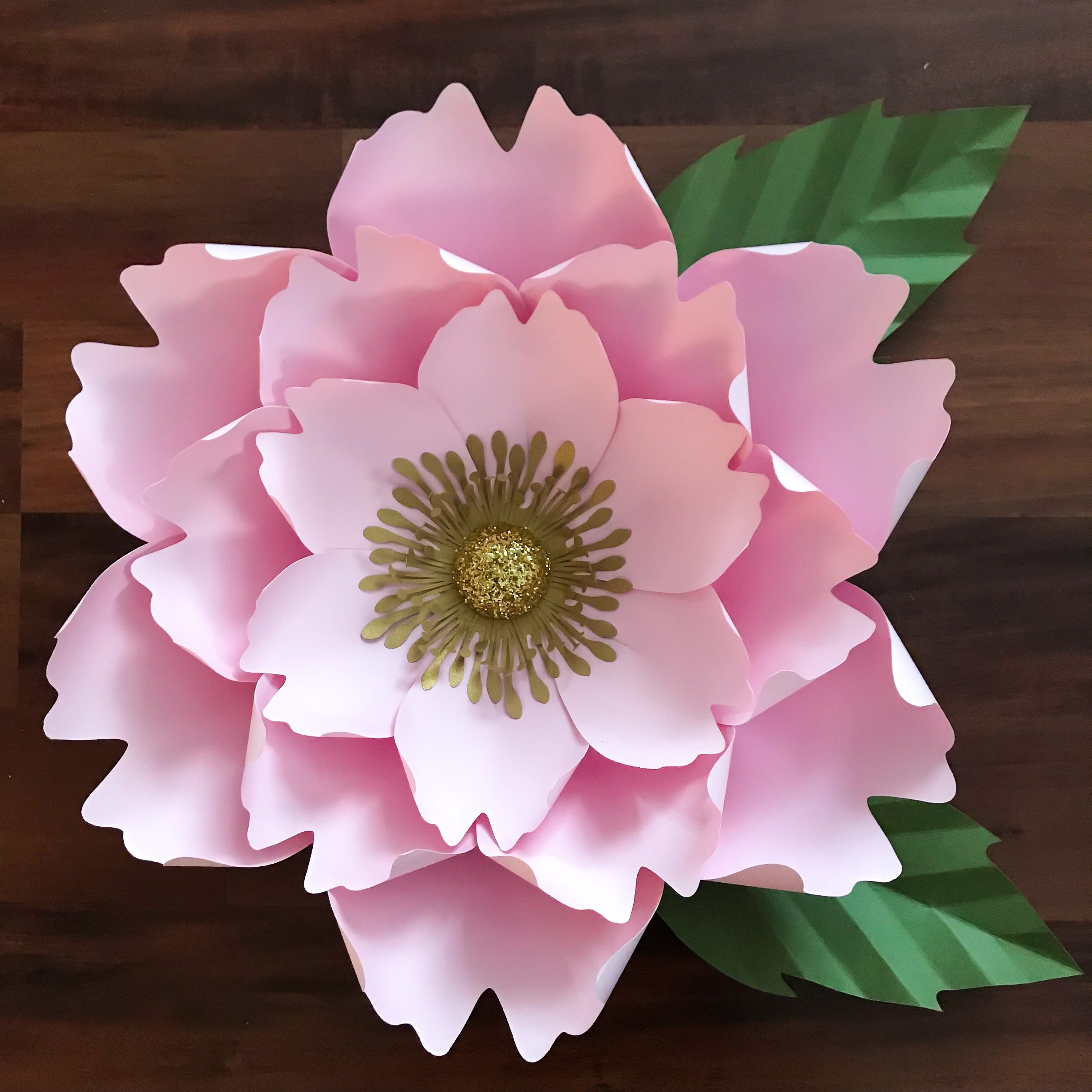 pdf petal 13 paper flower templates with base n center instant download