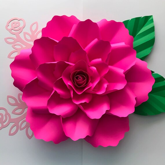 Download Paper Flowers SVG Petal 99 with Clover Rose Center Elegant ...