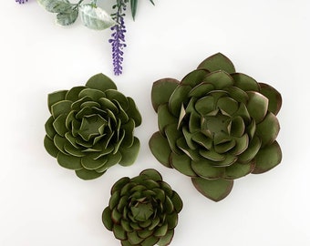 PDF Succulent Printable Paper Flowers Templates 3d and DIY Paper flower for Wedding Event Decor Printable Trace cut Files handmade decor