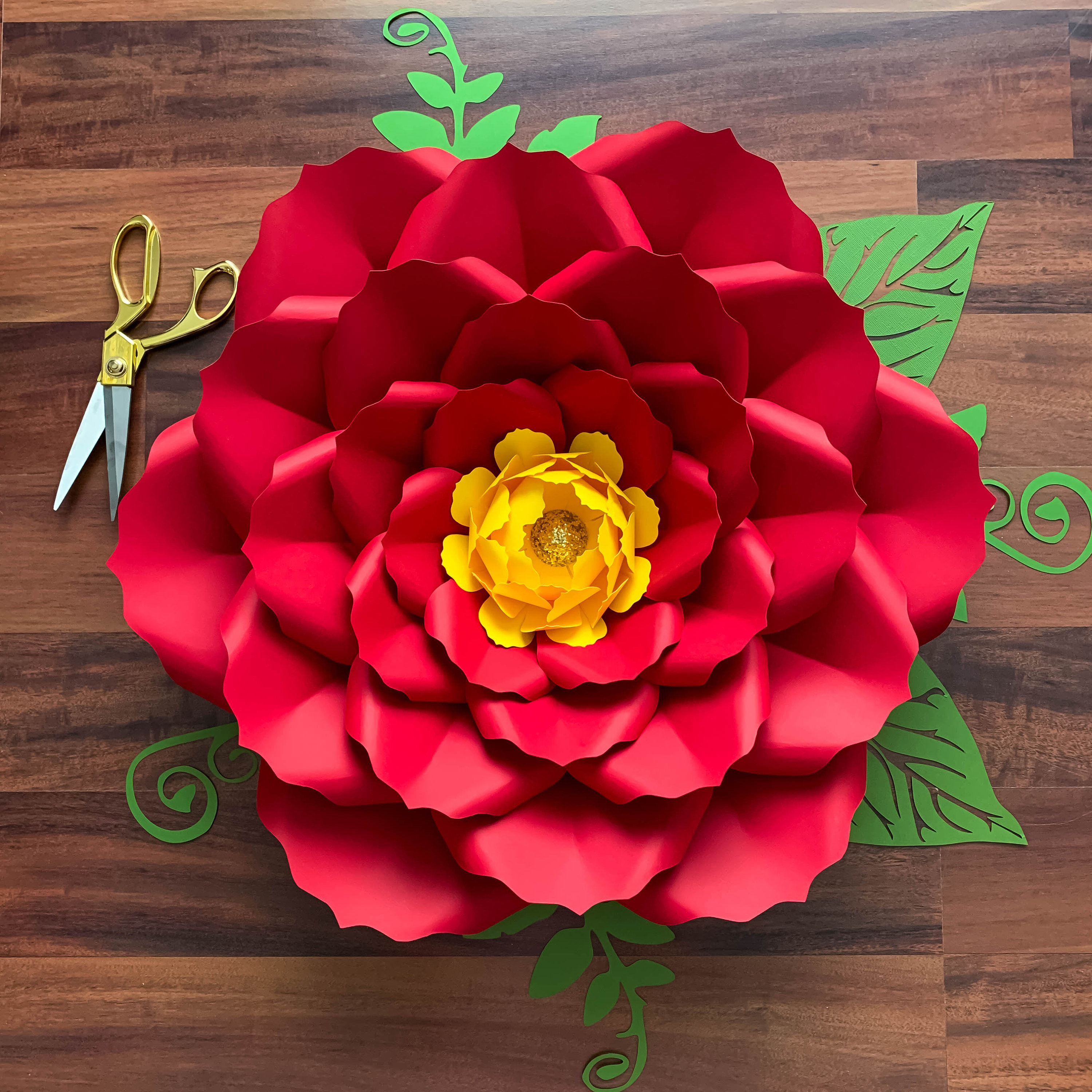 Download SVG PNG DXF Petal 26 Cut Files Paper Flowers Template for cutting machine no resizing needed ...